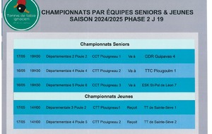 les prochaines rencontres  seniors et jeunes J19